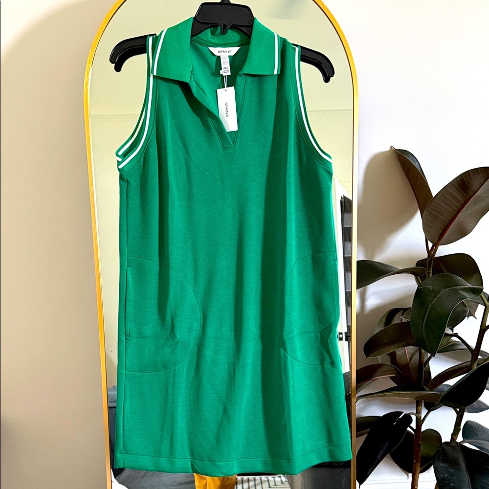 SPANX Green Collared Dress